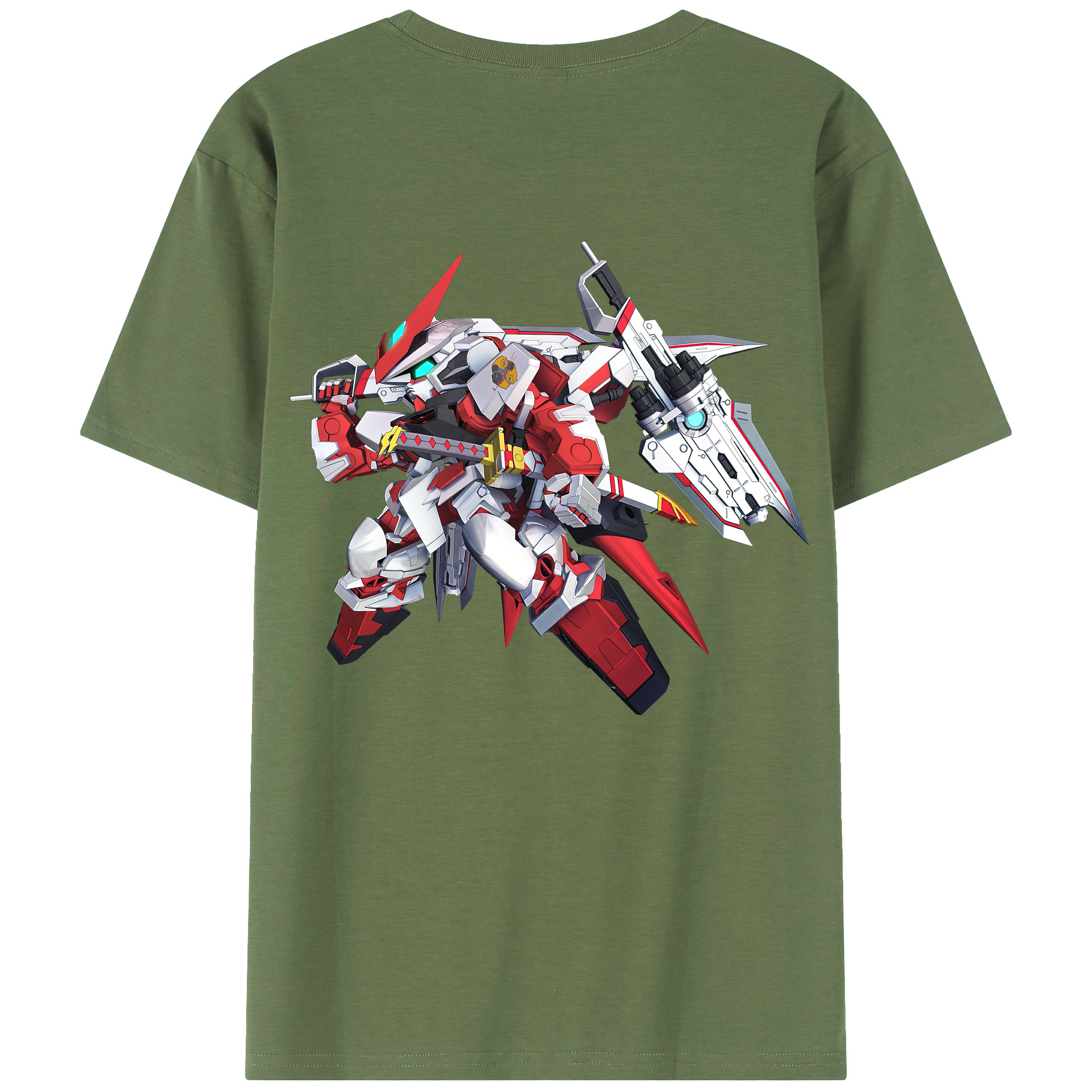 （画像用） 機動戦士ガンダム Mobile Suit Gundam 綿100％ メンズ半袖Tシャツ（バックプリント） 通気性